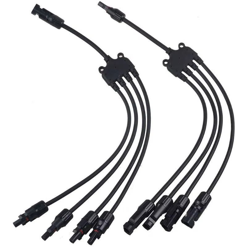 1Pair 4Y Solar Style Y Branch Adapter Connectors 1 to 4 Male and Female Panel Ca