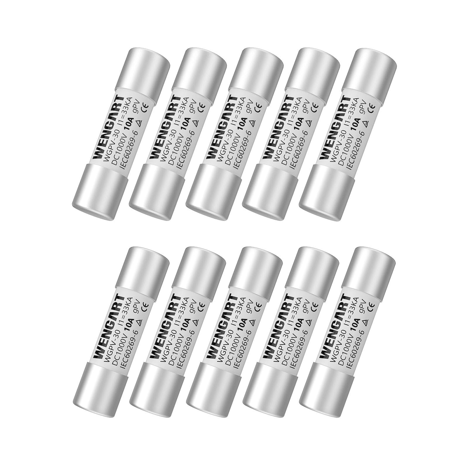 Solar Fuses WGPV-30,DC1000V 10Amp,10x38mm,I133kA,Fast Photovoltaic Fuses for …