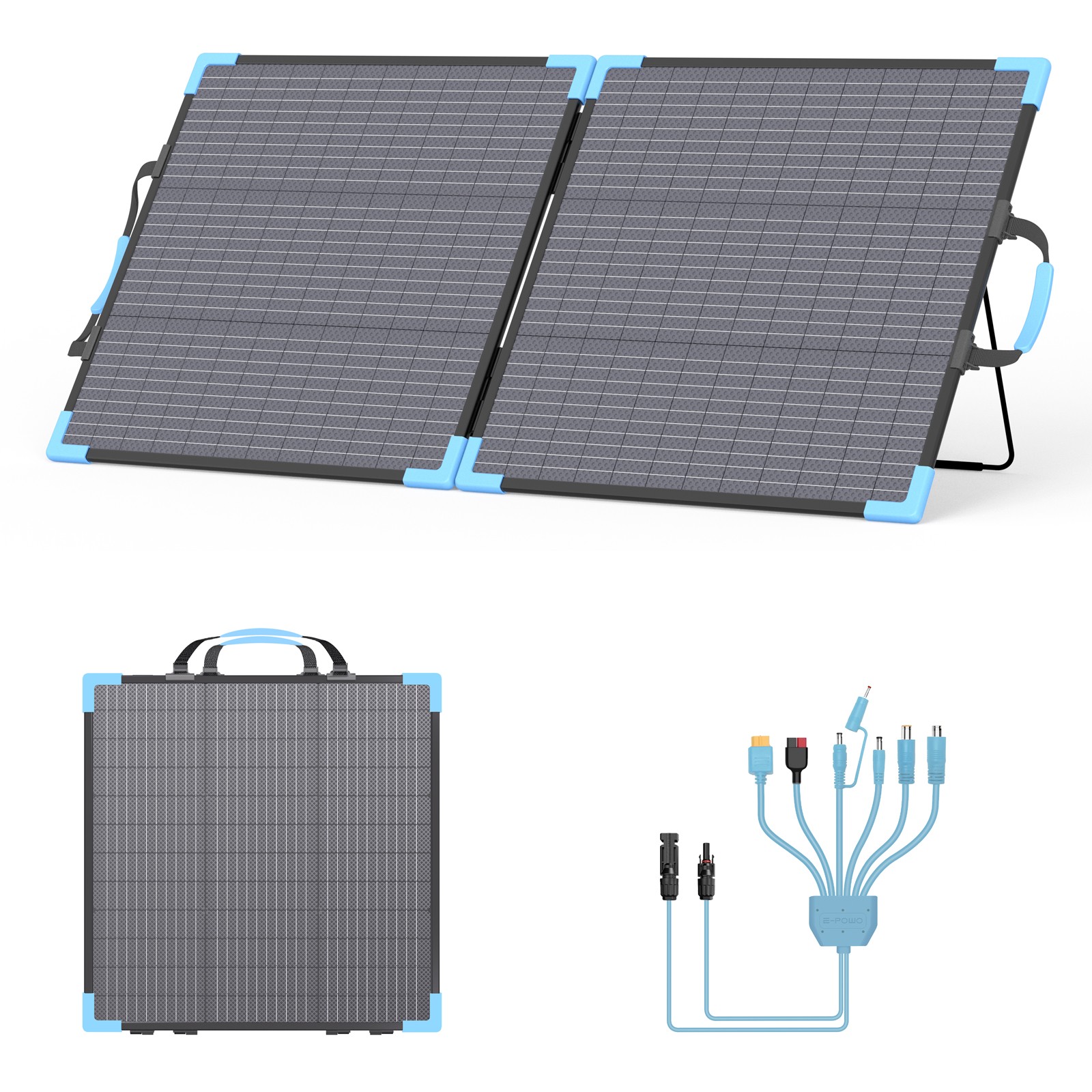 110W 220W Portable Solar Panel 400W Bifacial P68 Waterproof Foldable Solar Panel