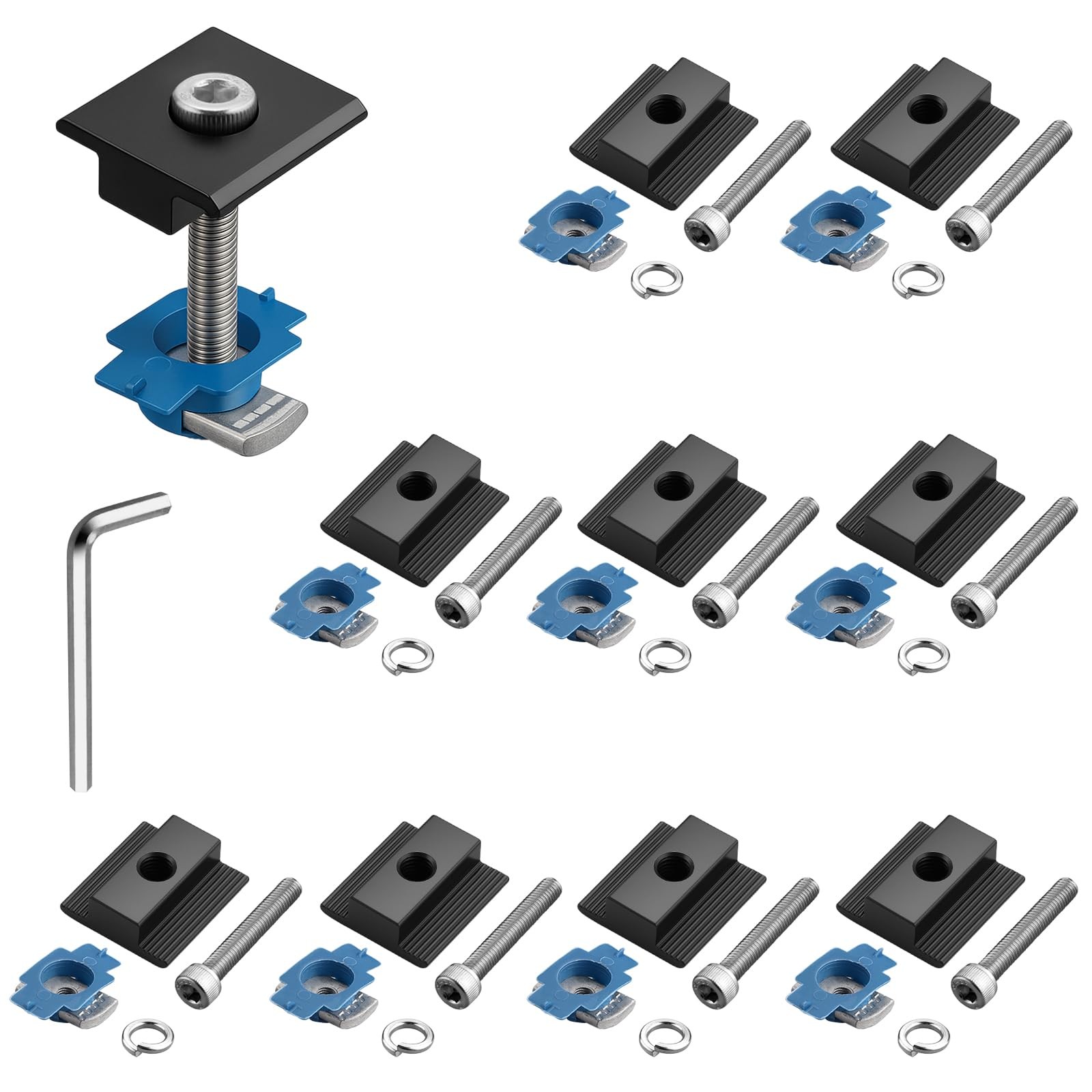 10pcs Solar Panels Mid Clamps for Unistrut, Aluminium 1.37″ Solar Panel Brack…