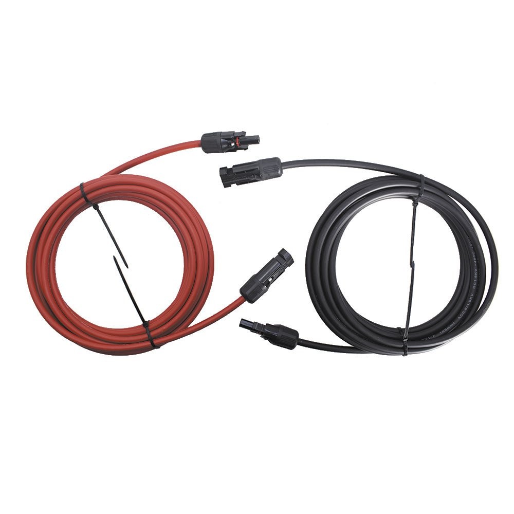 High Quality 1 Pair Solar Panel Extension Cable Wire Connector 10 AWG 15ft
