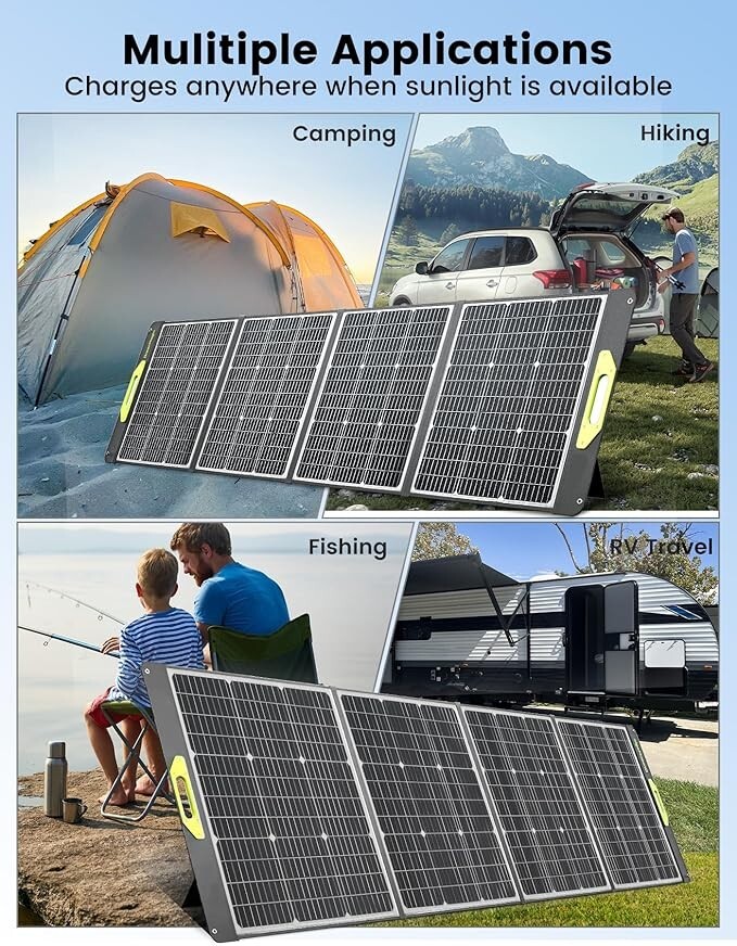 Greenmagic 400W 40V Portable Foldable Solar Panel for Generator Power Station RV