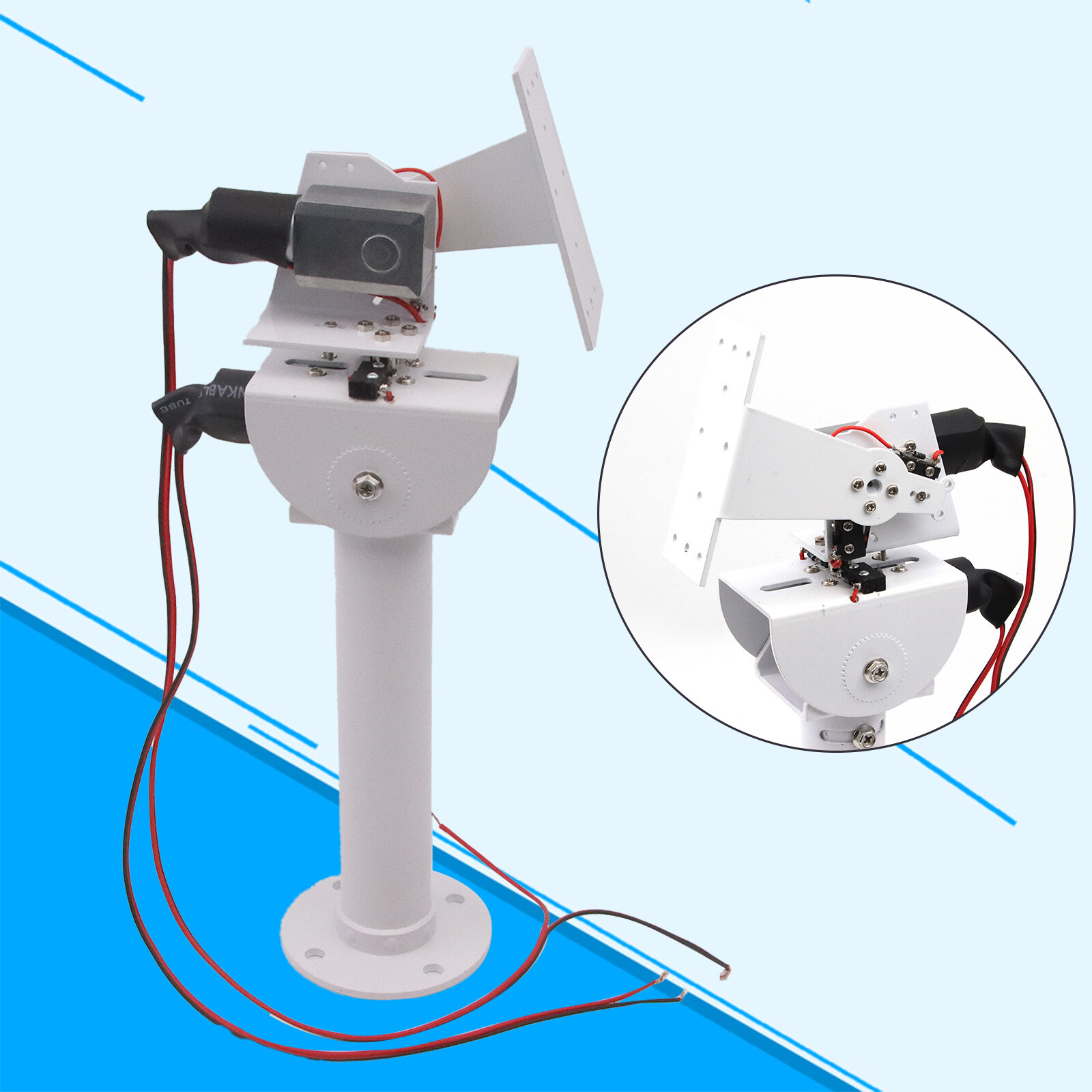 DC Dual-axis Pan-tilt Unit with Heavy Load and High Torque for X-axis and Y-axis
