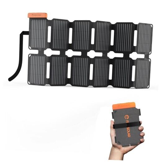 36W Ultra-Portable Solar Panel Charger with Quick Charge – USB-A & USB-C E-36W