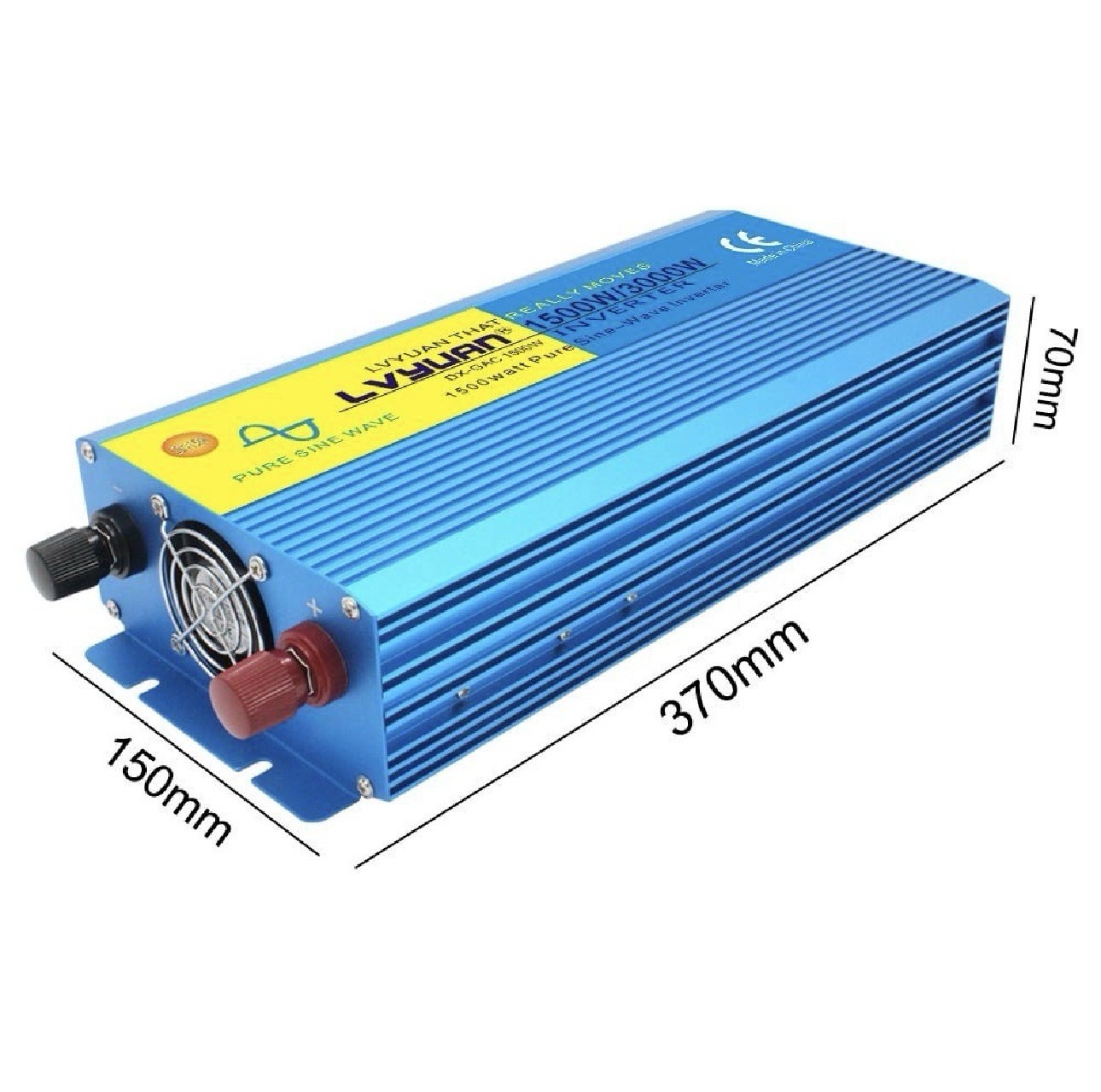 LVYUAN 3000W Pure Sine Wave Power Inverter – 24V DC to 110V AC – 6000W Peak