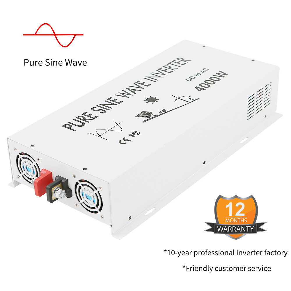 36V to 110V 220V Pure Sine Wave Power Inverter 4000W Car Van Off Grid RV Camp