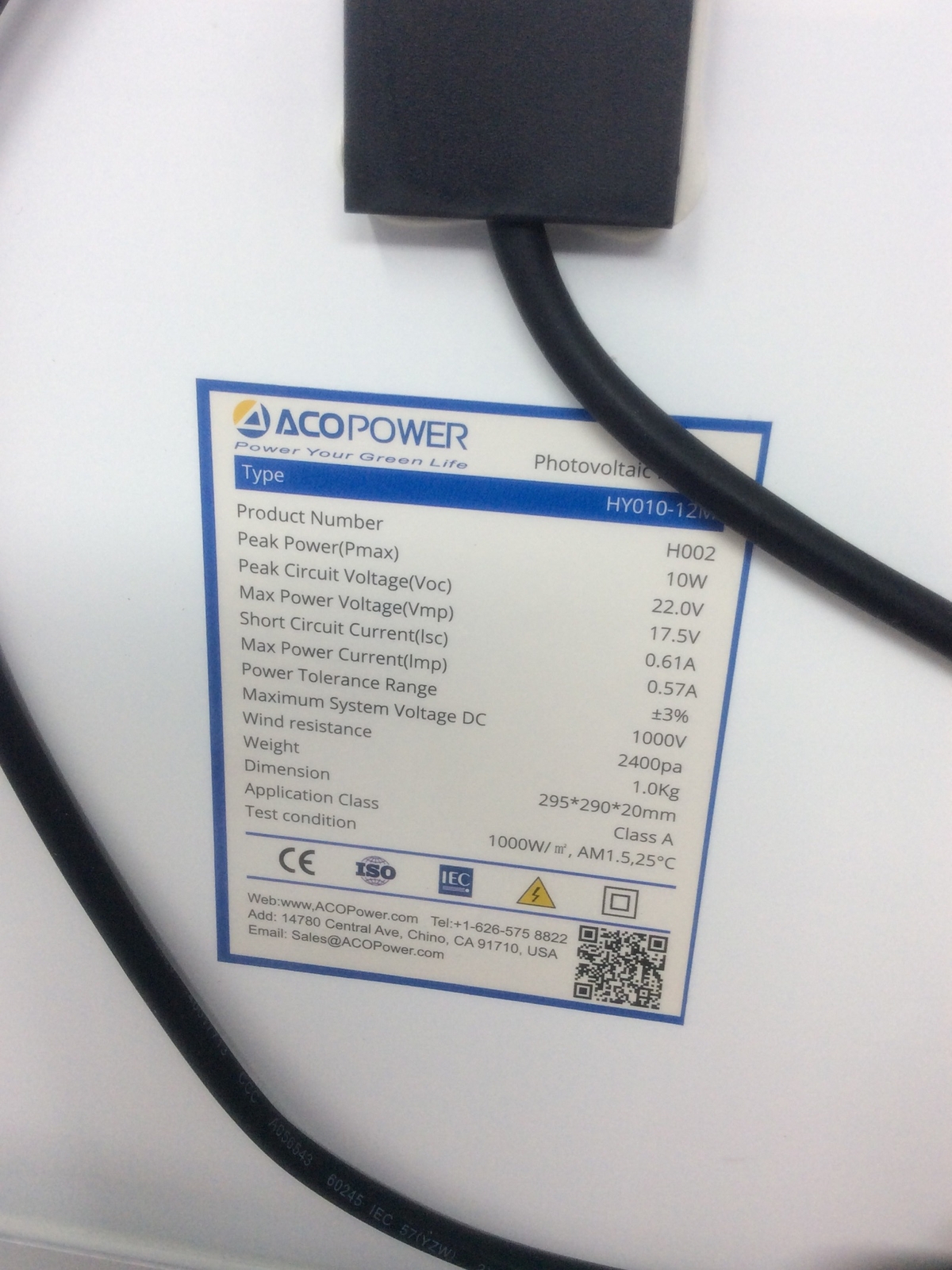 ACOPOWER 10w 10Watt Mono Solar Panel for 12V Battery Charging RV Boat, Off Grid