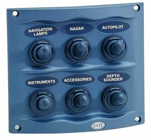HELLA H73070041 Gray 2-Row 6-Way Compact Switch Panel 2.17″D x 4.21″W