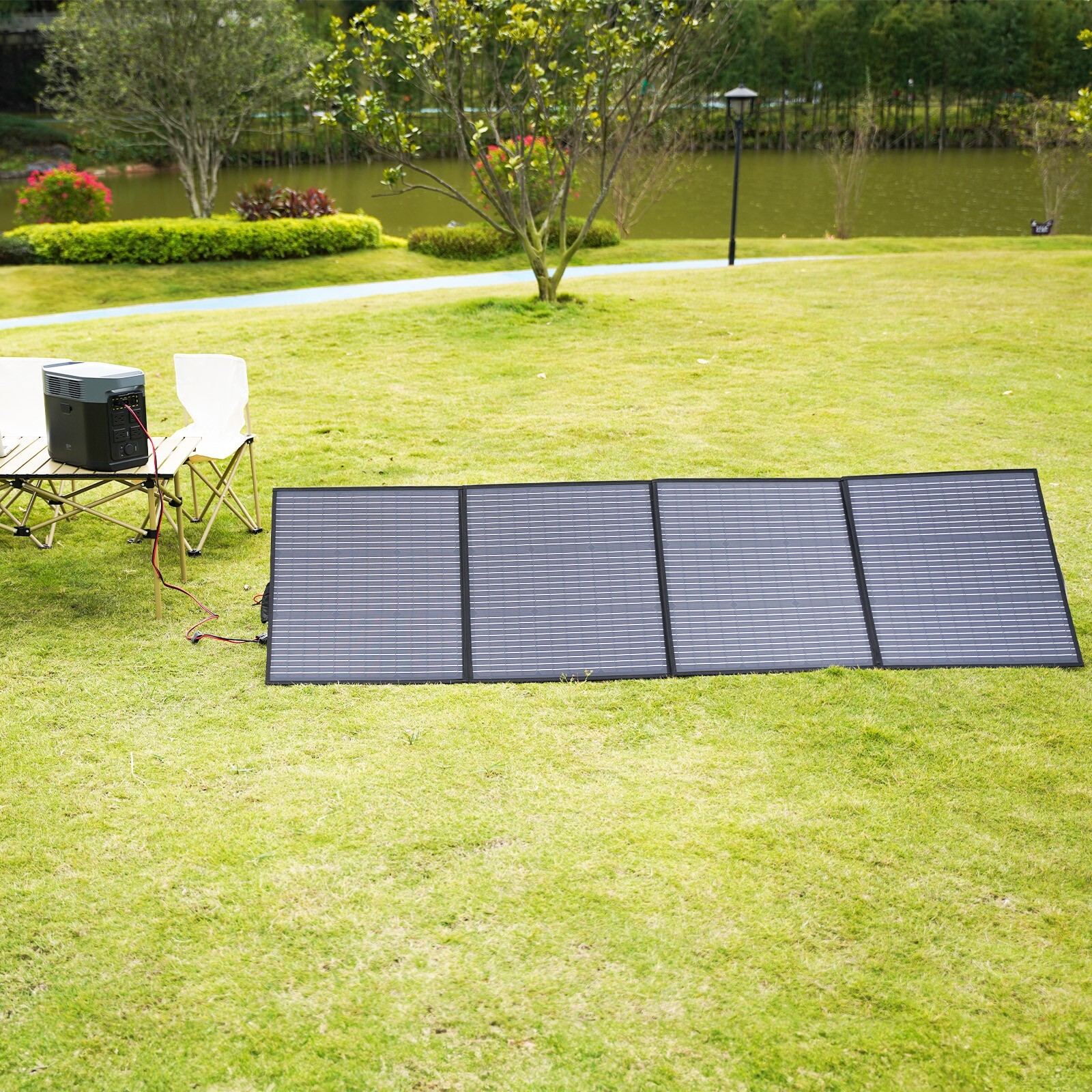 MHPOWOS 220 watt Portable Solar Panel Foldable Solar Charger for Camping Rv Home