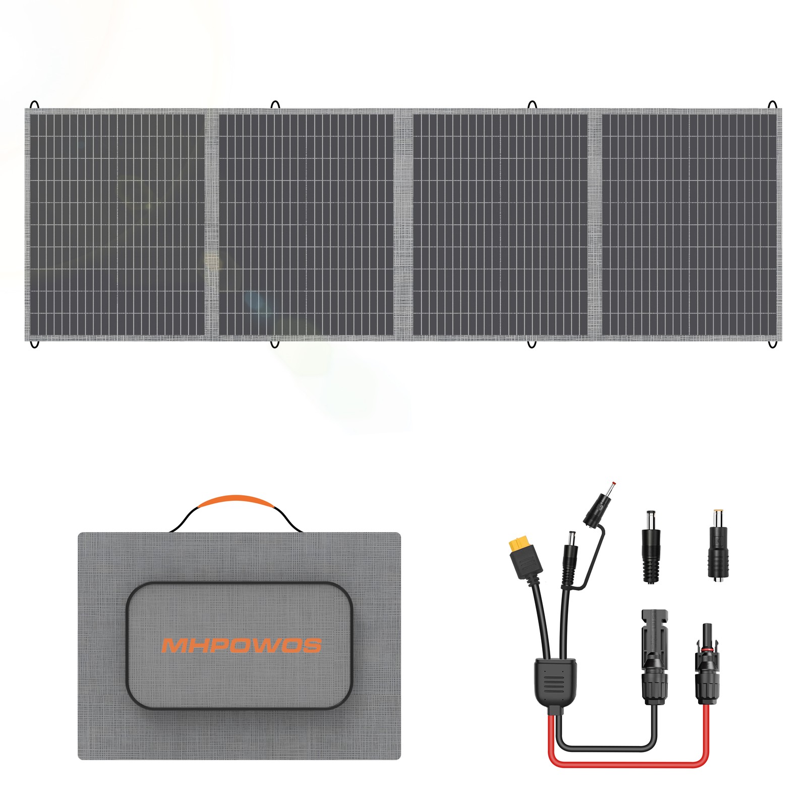 Mhpowos 200W solar panel Portable 20V for Camper Camping RV solar powerstation