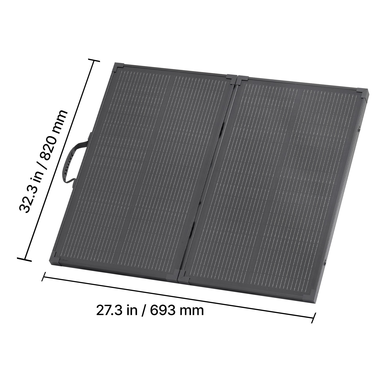 Uimoso 100W Foldable Solar Panel with 30A Controller Portable Monocrystalline