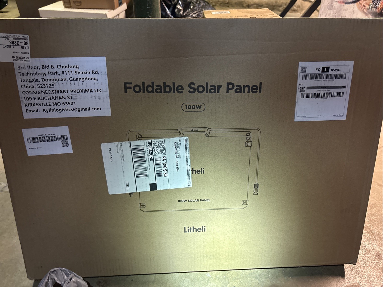 Litheli 100w Foldable Portable Solar Panel
