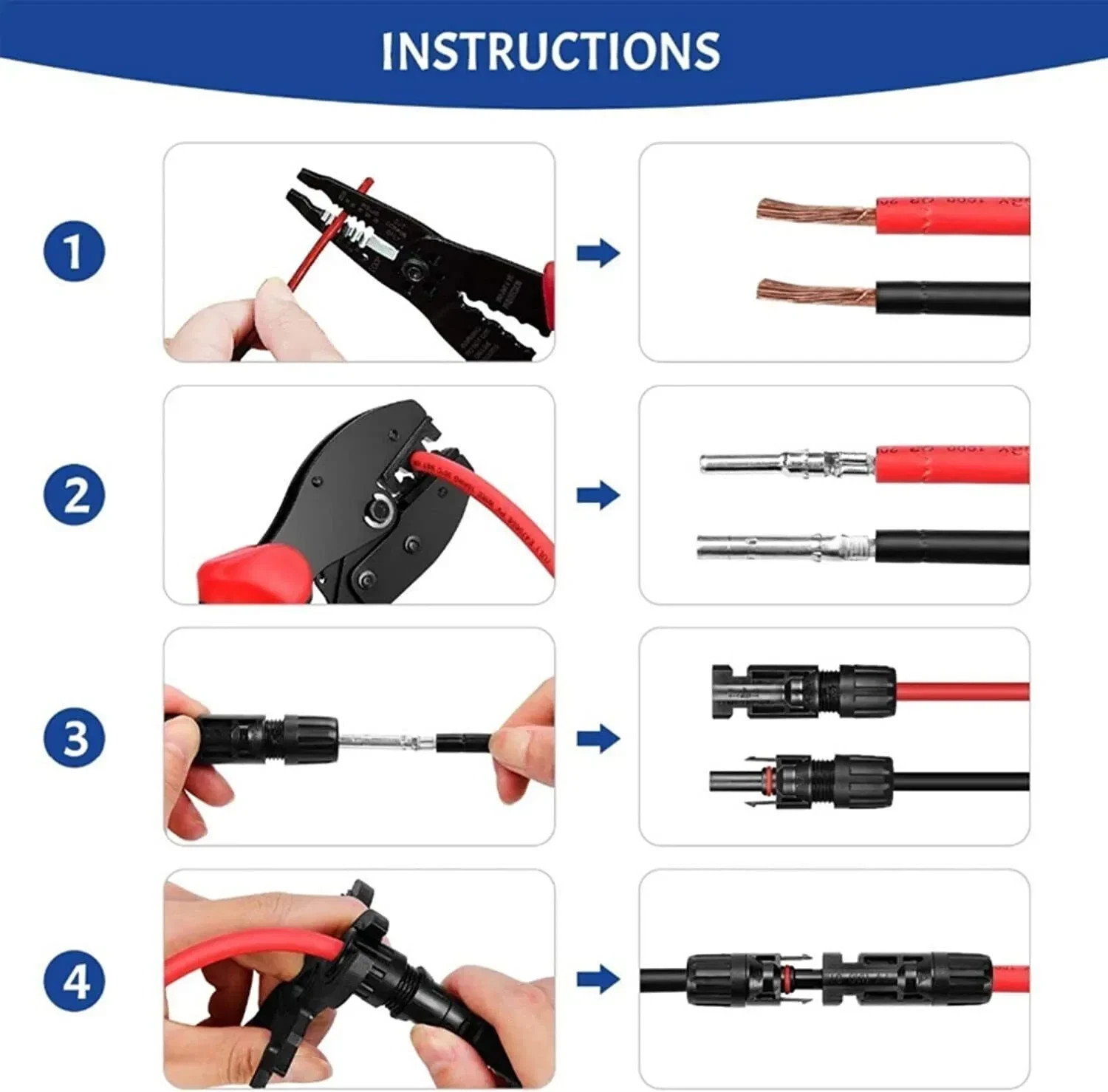10 Pair Male Female Solar Panel Cable Connectors Wire Cable Connector Waterproof