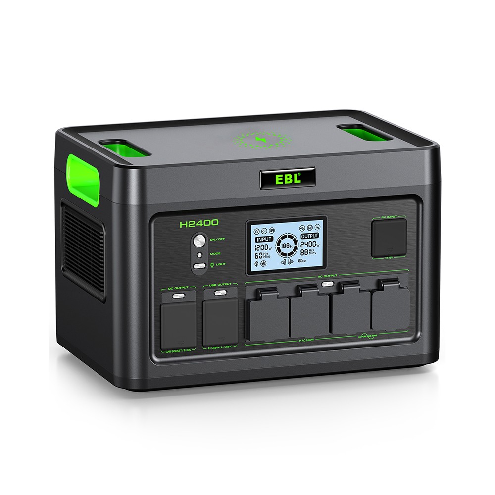 1843.2Wh 2400W Li-ion Battery Portable Power Station for Outdoor Camping Supply