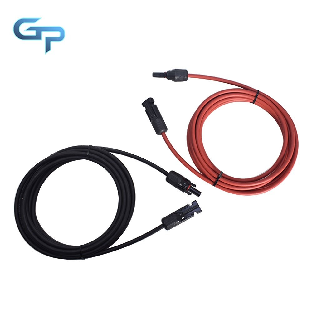 New Solar Panel Extension Cable Wire Connector 12AWG 1 Pair 10ft Black and Red
