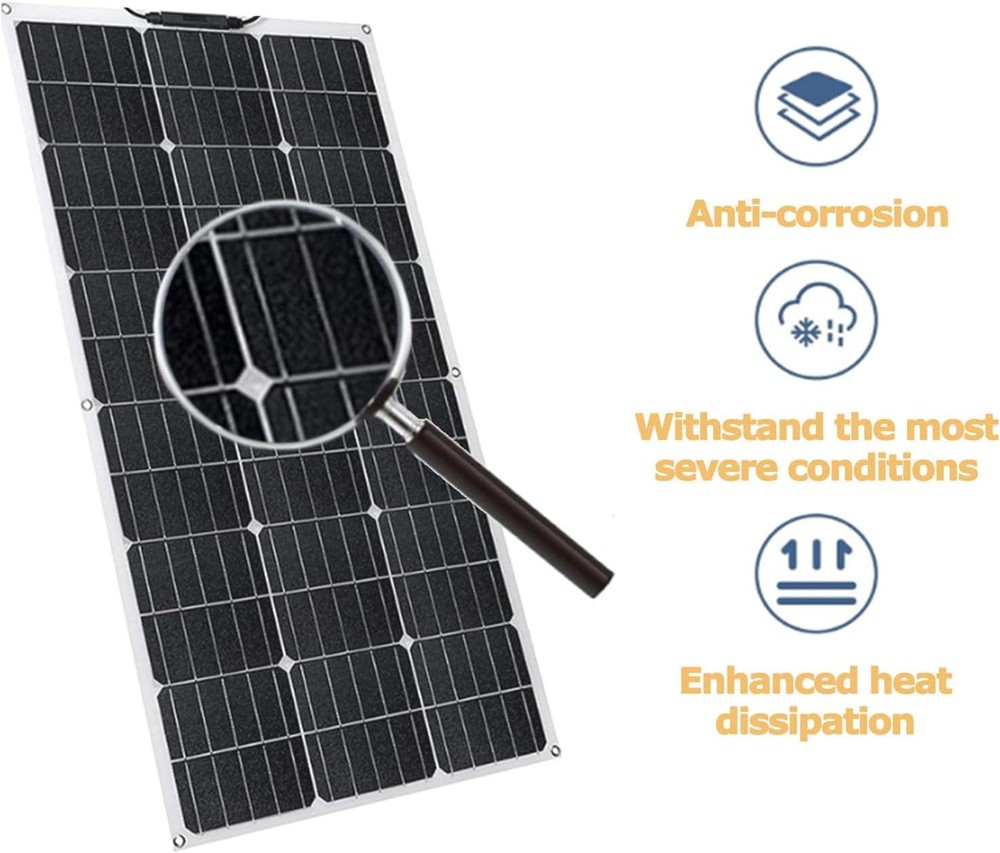 150Watt 300W 600W Flexible Mono Solar Panel 12V Car Boat RV Home Rooftop Roof PV