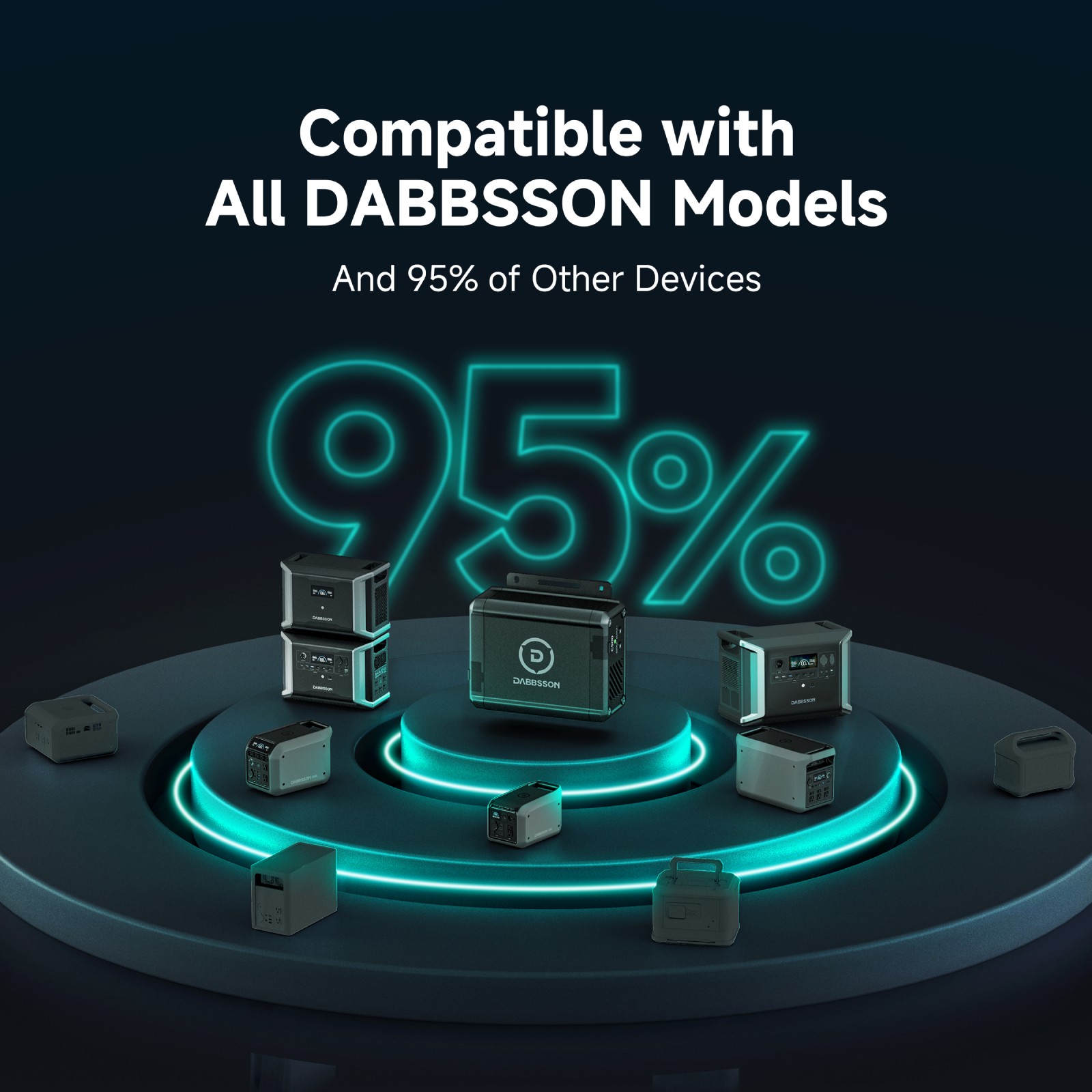 Dabbsson 3072Wh 3000W Power Station w/ 560W Car Alternator Charger Car Trip Camp