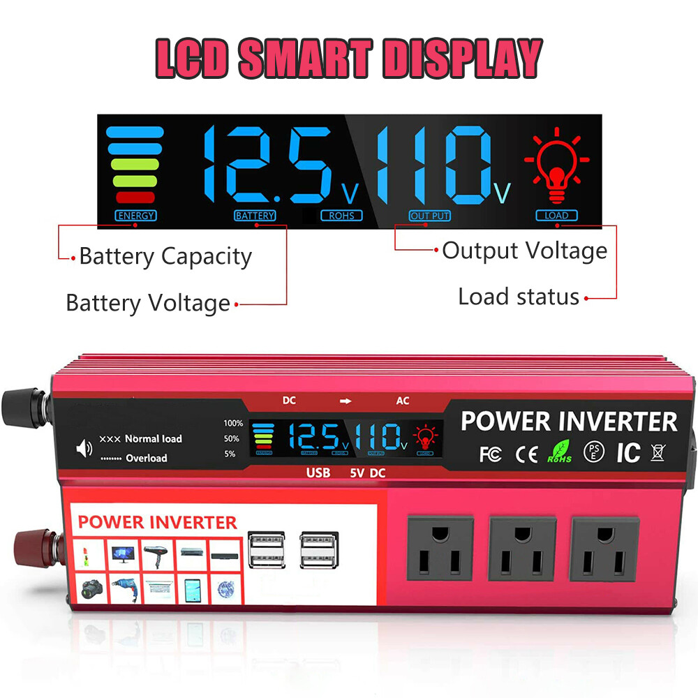 Complete Solar Panel Kit 4000W Power Inverter 12V Battery Charger Controller US