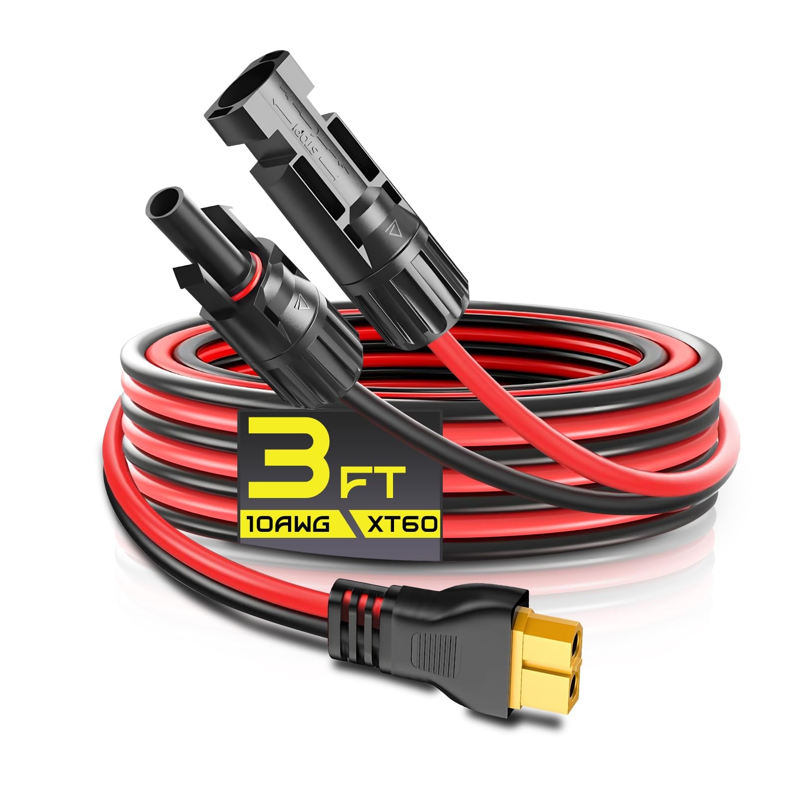 3FT 10AWG XT60 Solar Charging Cable, Solar Panel Connector to XT60 Extension …