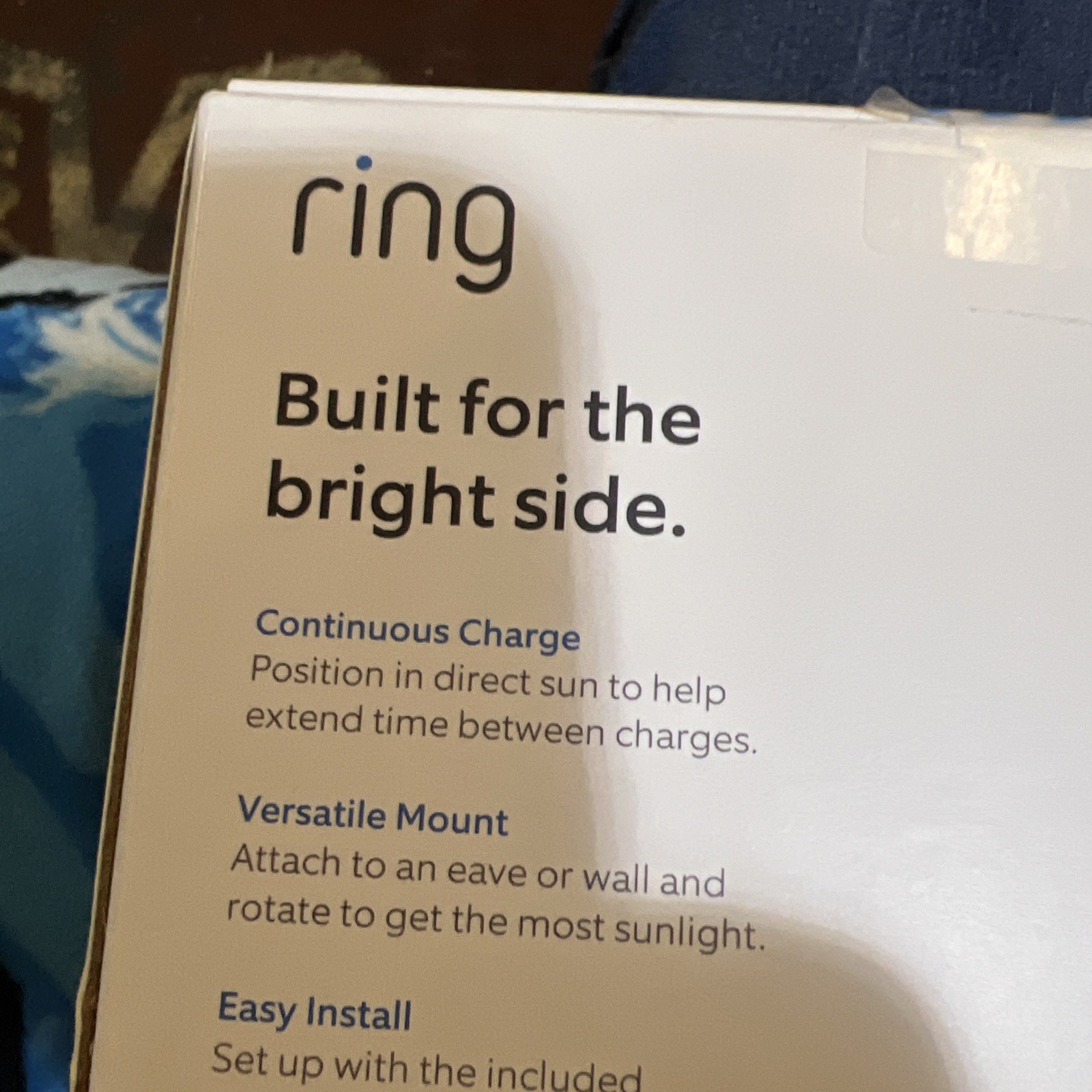 Ring Small Solar Panel 1.9W for Outdoor Camera White With Mount