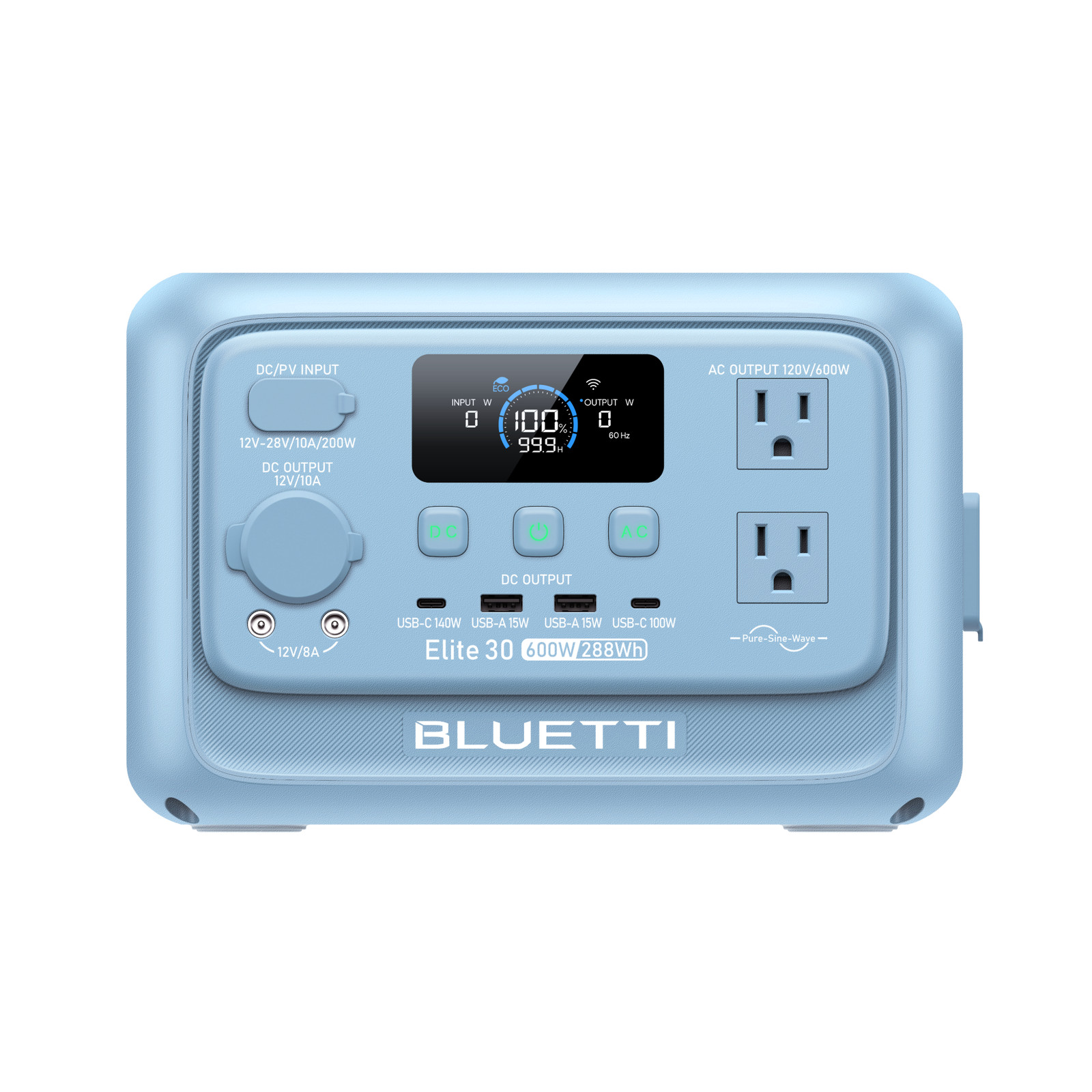 BLUETTI Elite 30 V2 288Wh Blue Portable Power Station Generator for Outdoors
