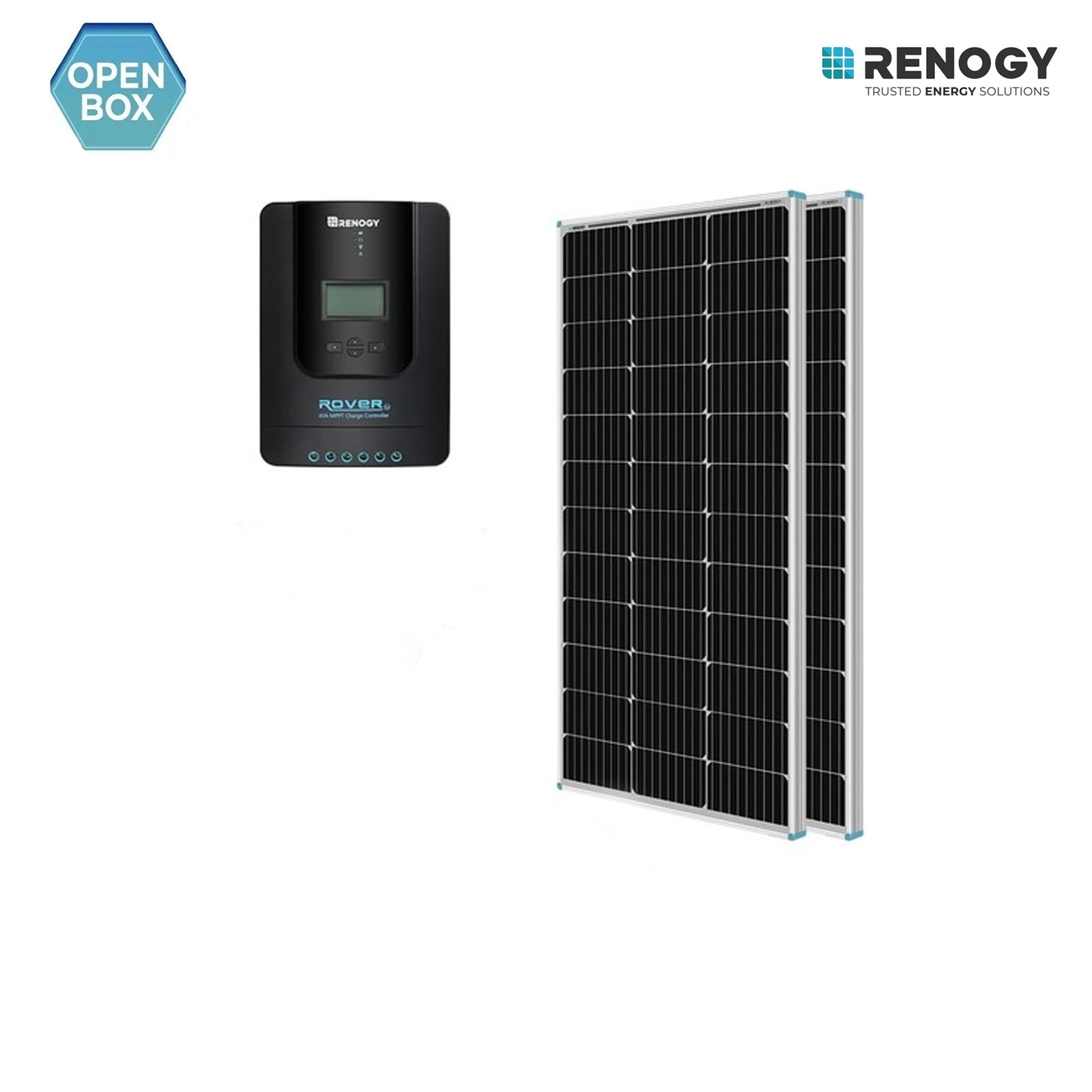 Renogy 200W Solar Panel Kit 12V Mono w/40A MPPT Charge Controller Open Box