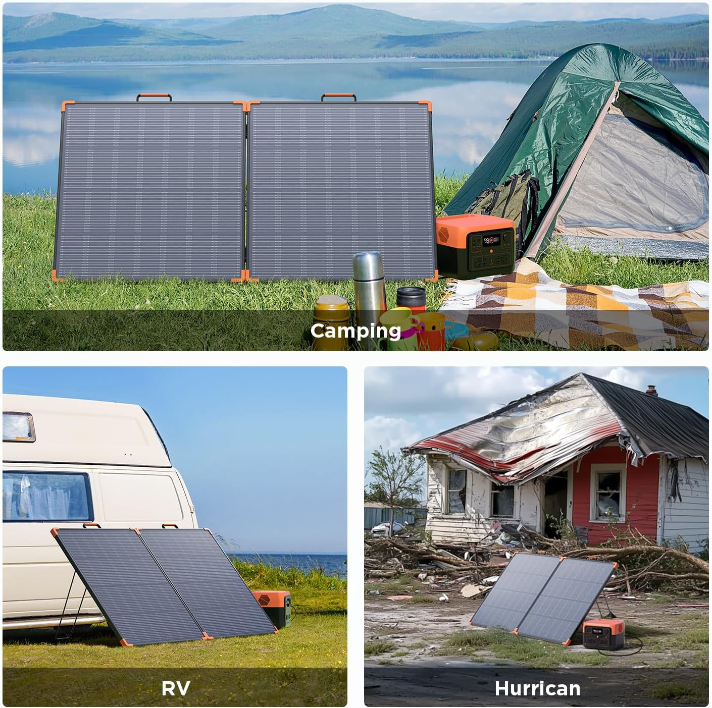 N-Type 16BB 180W Portable Solar Panel,Camping Essentials,Foldable Solar Charger