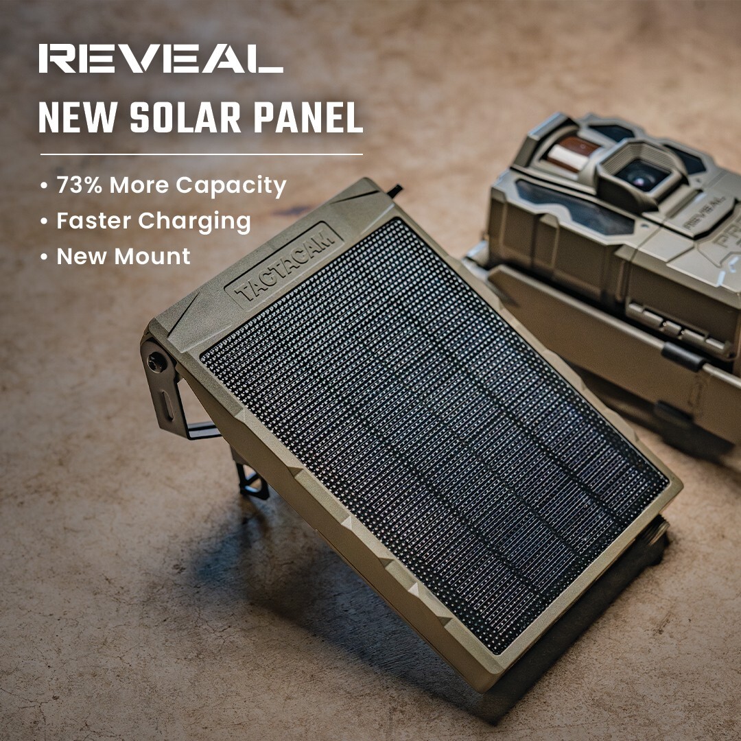 Tactacam Reveal External Solar Panel – Power Your Reveal Trail Camera with Solar