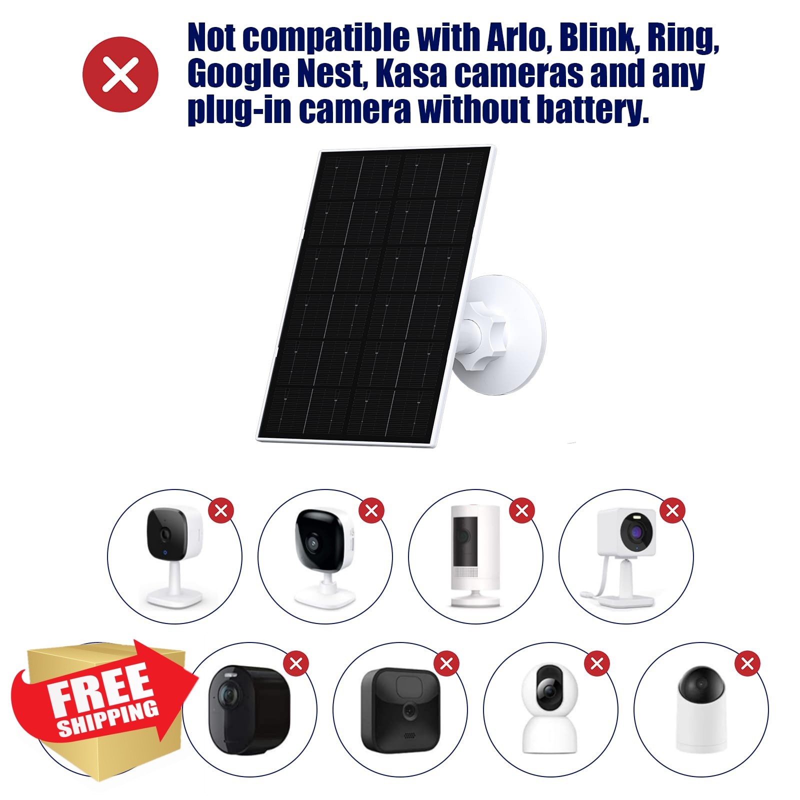 Zivif 7W Solar Panel Eufycam 2C/Pro 2/Pro E20/E40/E