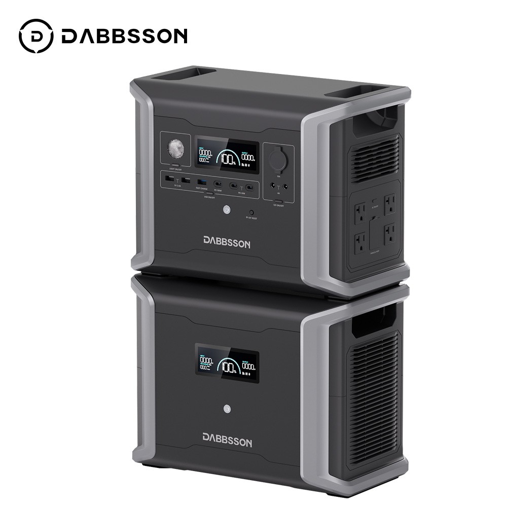 Dabbsson 3030Wh 1200W Power Station Generator w/ Backup Battery Home Rv Trip