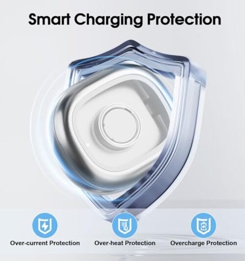 Charging Case for Oura Ring Gen 4 & 3 Charger, 2000mAh Portable Travel Silver