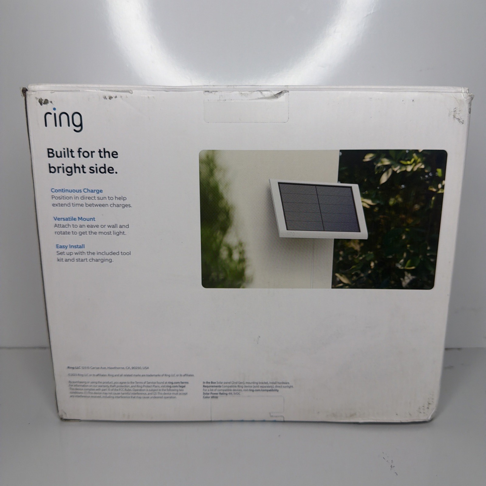 Ring 2nd Generation 4W Solar Panel for Select Ring Security Cameras – White