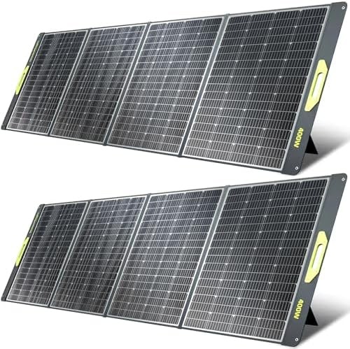 800W Portable Solar Panel, 2pcs 400W Portable Solar Panels 39V, 23% Efficienc…
