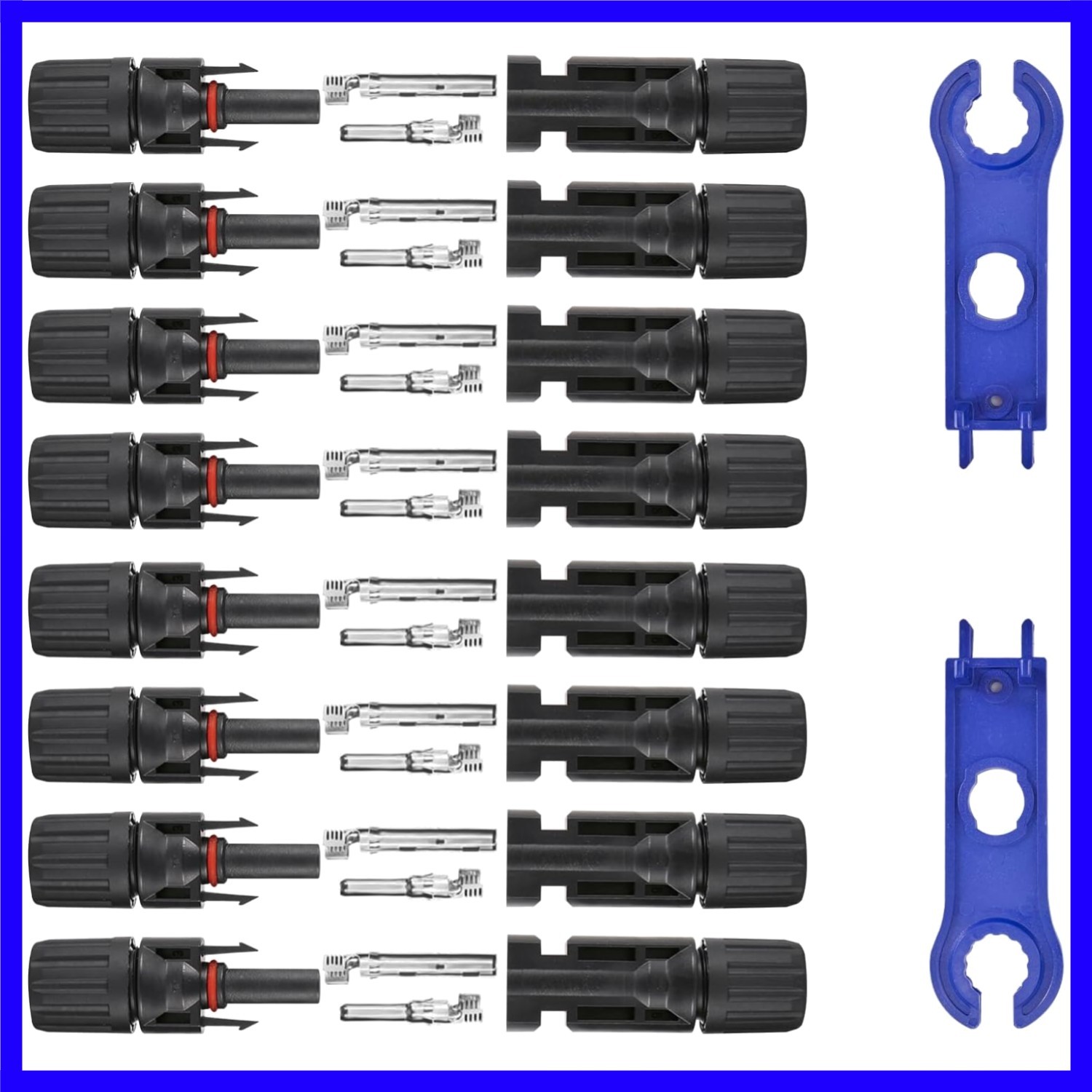 16 PCS Solar Panel Connectors, Male/Female Waterproof 1000V 30A Solar Cable …