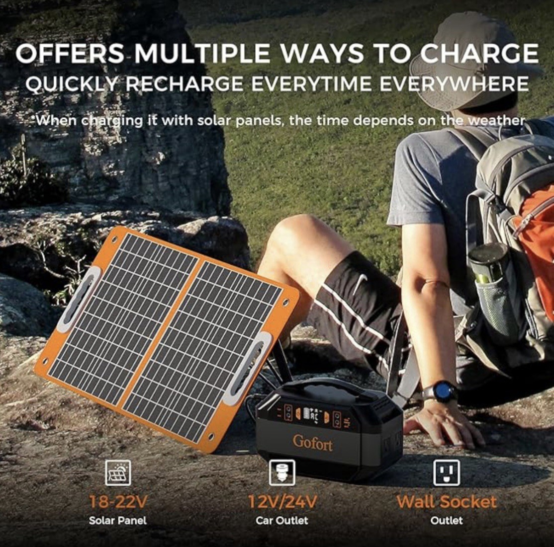 GOFORT Portable Power Station 330w/299Wh Power Bank Multiple Outputs 110V USB-C