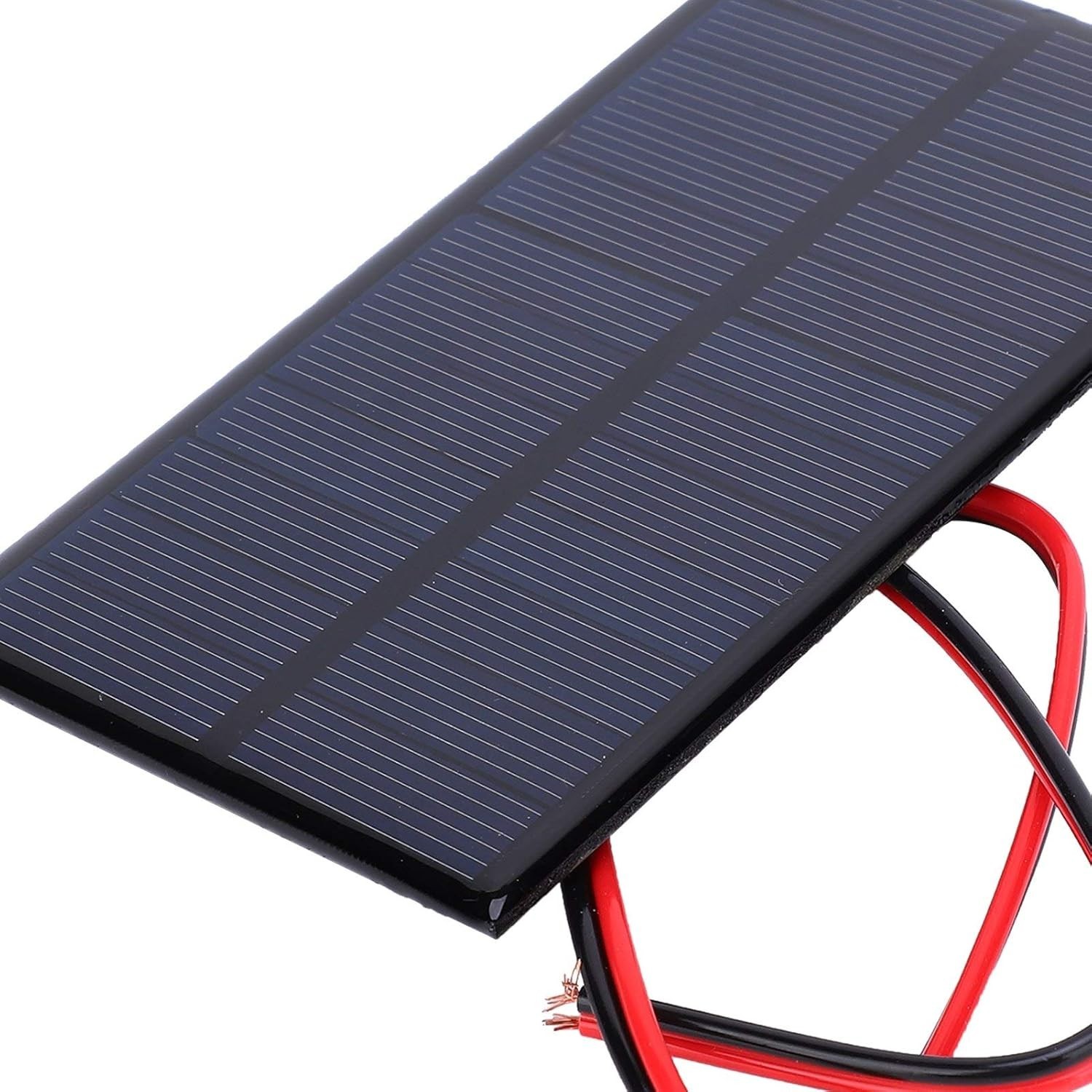 1W 6V Mini Solar Panel, 3PCS Polysilicon Cell Charger Module with 30cm Cable …