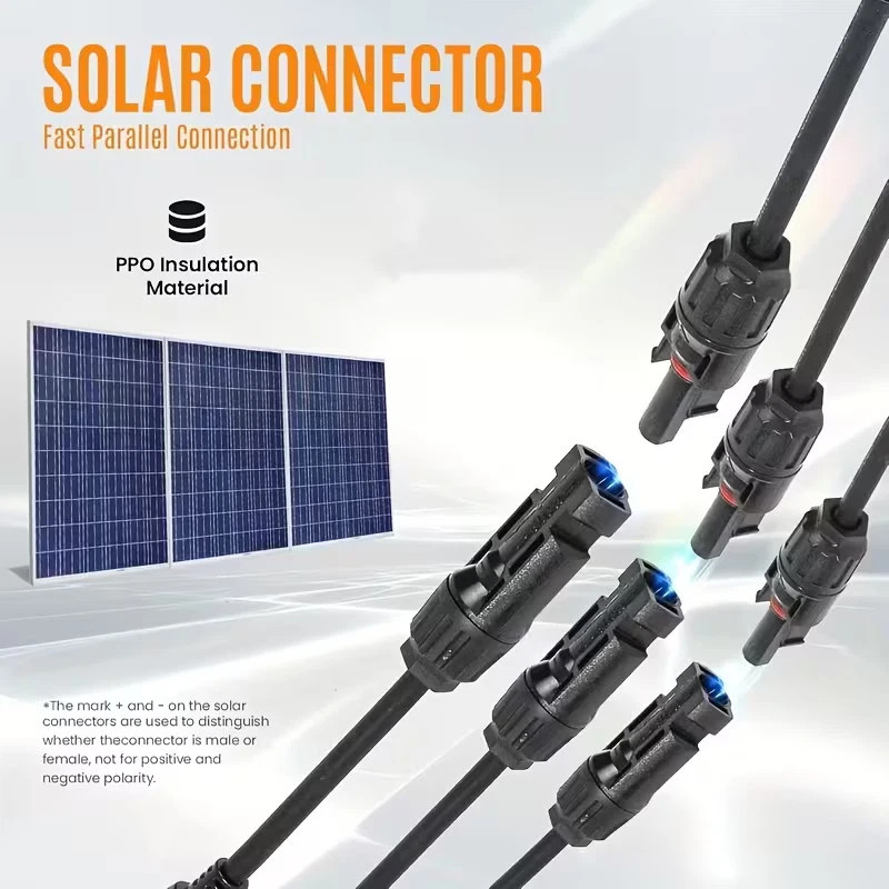 1 Pair Y Branch Solar Panel Cable Connector Waterproof Adapter 1to2 /1to3 /1to4