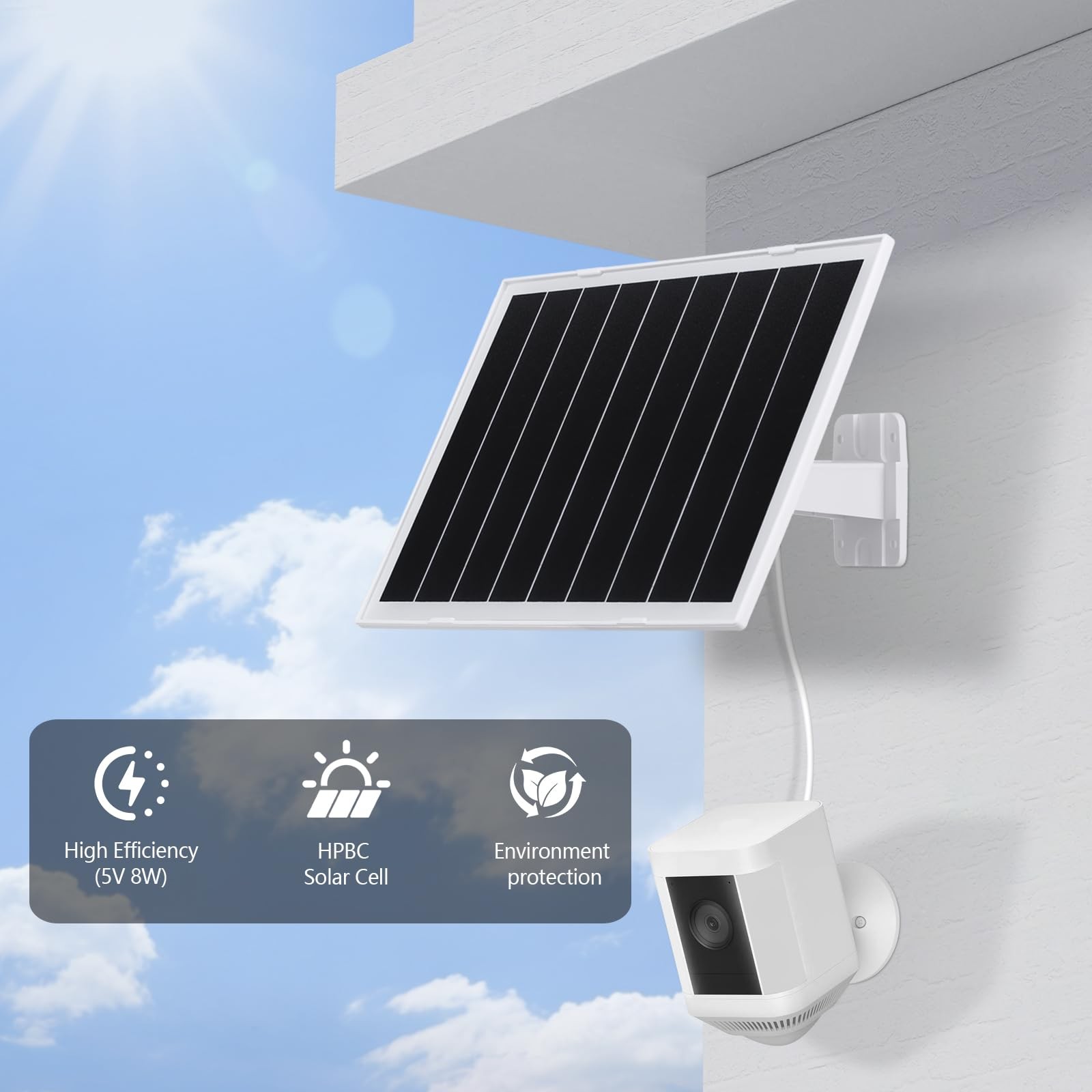 DSOGFOA 8W 5V Solar Panel,IP65 Waterproof Solar Charger with Voltage Regulato…