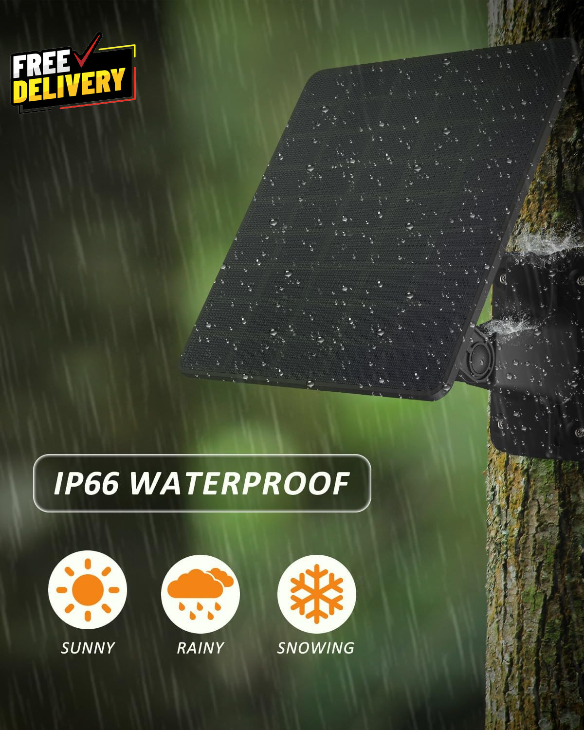 Trail Camera Solar Panel 5000Mah Built-In Battery 12V/1A & 6V/1.5A Output IP66