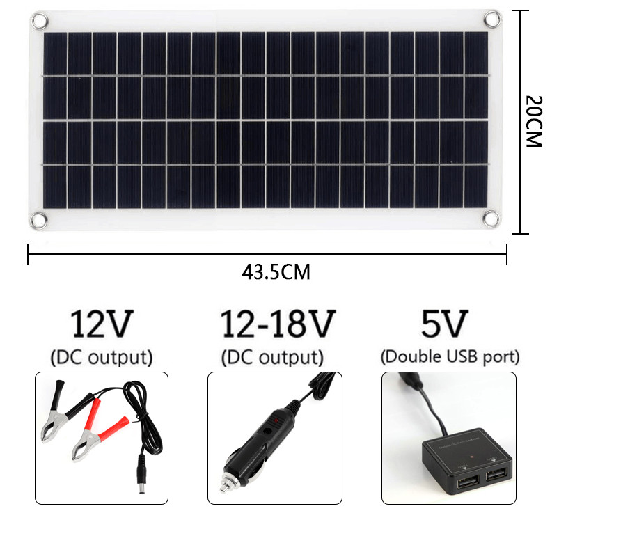 1000W Solar Panel 12V Solar Cell 60A Controller Solar Panel for Phone RV Car MP3