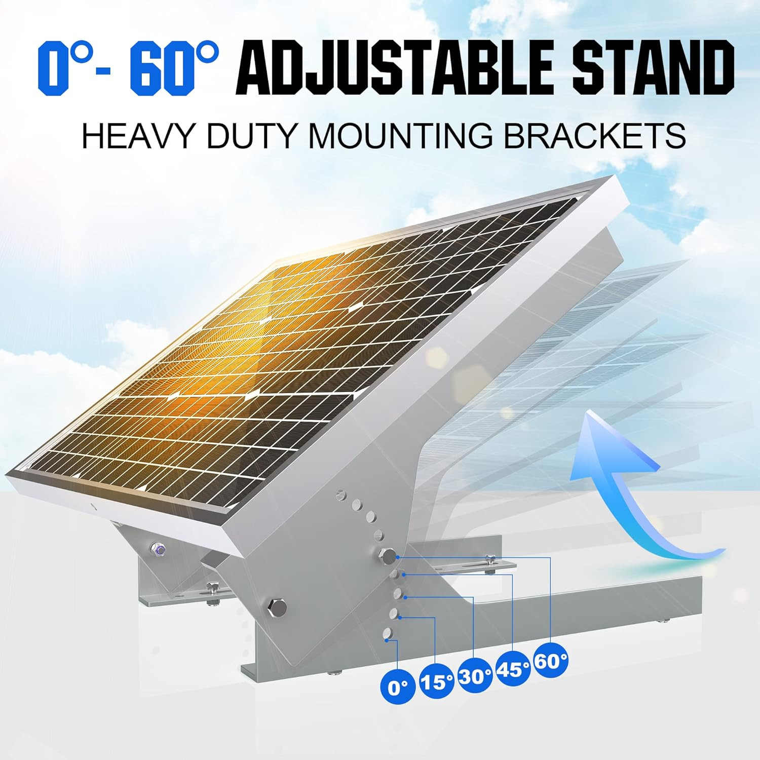 SOLPERK 50W/12V Solar Panel Kit, Solar Battery Trickle Charger Maintainer + Wate