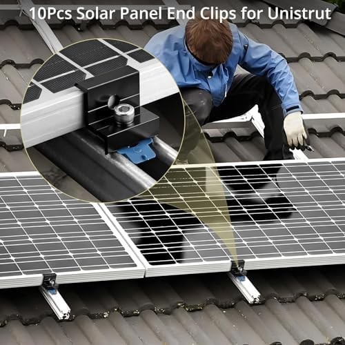 10Pcs Solar Panels Mid Clamps for Unistrut Aluminium Panel Brackets 30Mm/35Mm