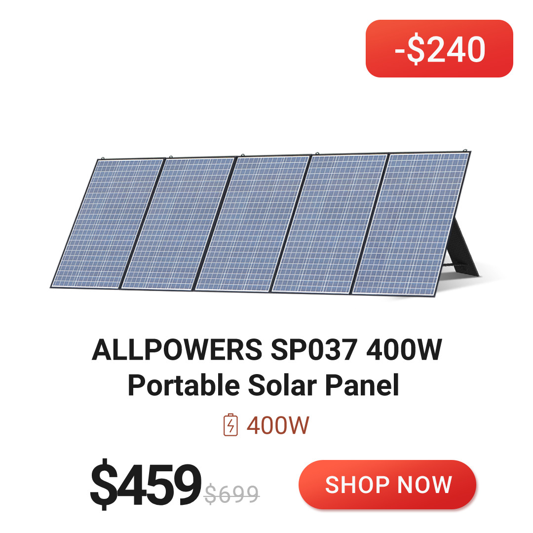 ALLPOWERS 400 Watt Portable Foldable Solar Panel Kit For Generator Power Station