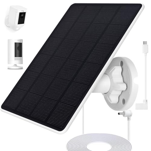 Ring Camera Solar Panel, Compatible with Ri ng Stick Up Cam White 1Pack