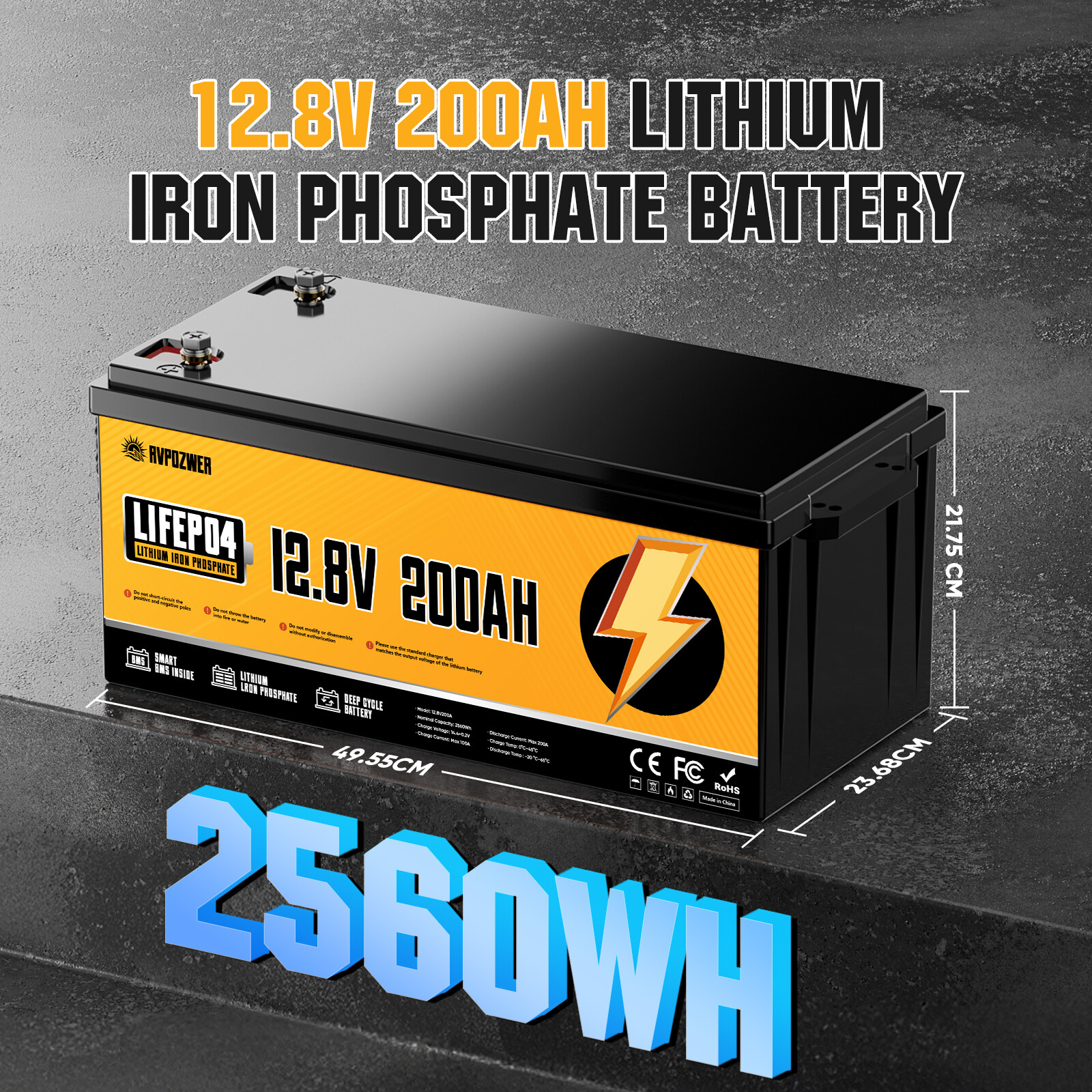 200W 400W 600W 12V Solar Panel Kit Mono Charge RV PV Home 100AH Lithium Battery