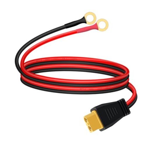 XT60 Female to O Ring Terminal Cable 12AWG XT60 to O Terminal Power 0.3 m/1 ft