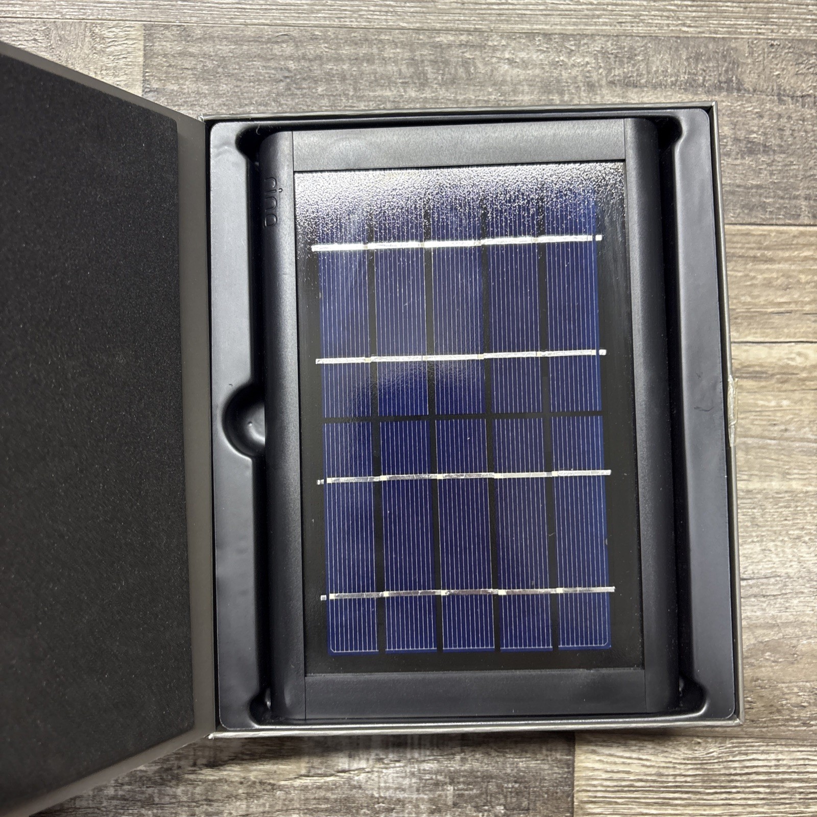 RING SOLAR PANEL, Rechargeable Power-Black-Weather Resistant-Brand New