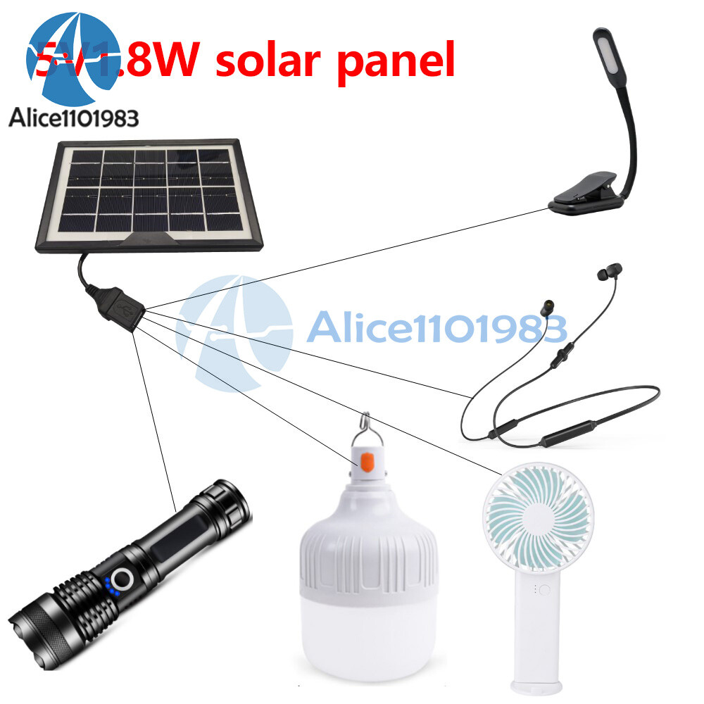 5V 1.8W 360mA Solar Power Charger Charging Panel Boards Battery Charger Kit