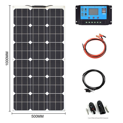 WUZECK 100W 18V Flexible Solar Panel Off Grid Module 10A Controller for RV Home