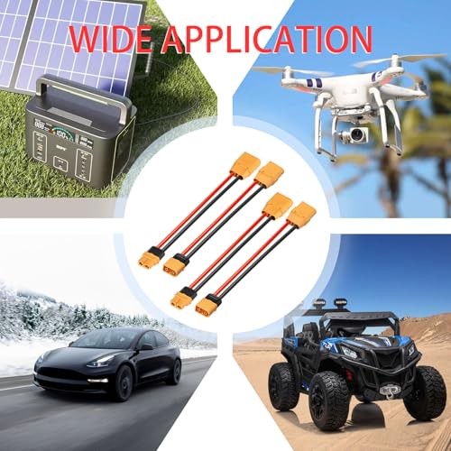 ELFCULB XT60 to XT90 Adapter Cable 12AWG RC Lipo Battery FPV Drone